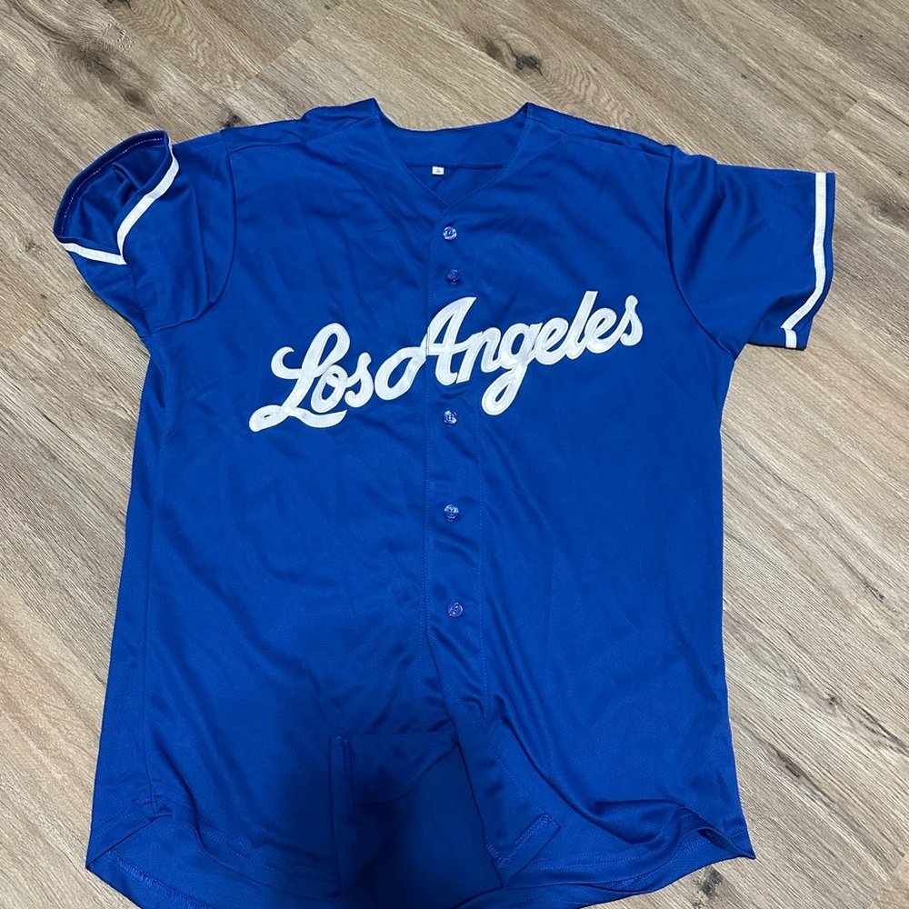 Kids Blue Los Angeles Baseball Jersey